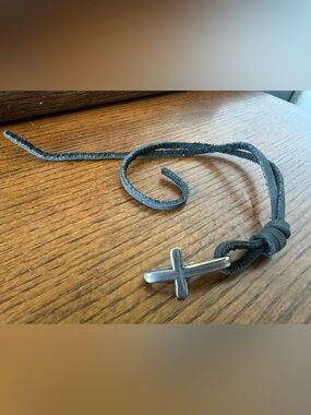 James Avery Leather Cross bracelet